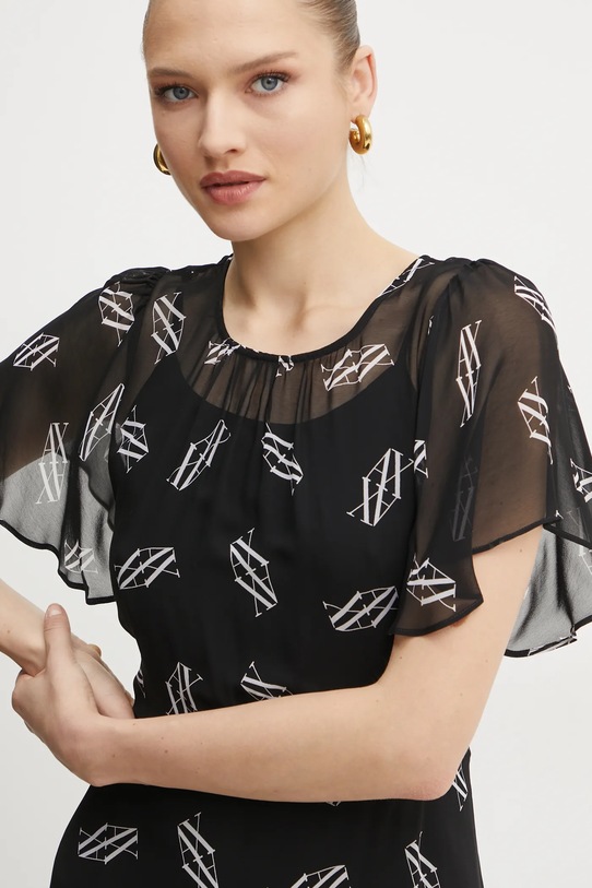 Šaty Armani Exchange čierna 6DYA08.YN1VZ
