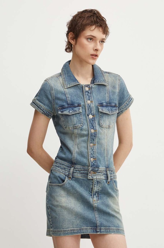 Джинсовое платье Guess Originals casual голубой W4YG62.D4ON0