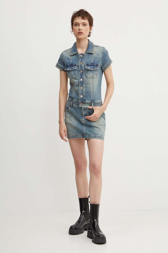 Guess Originals rochie din denim W4YG62.D4ON0 albastru AW24