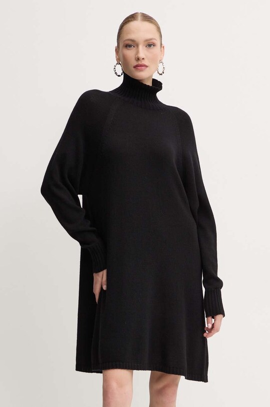 Шерстяное платье Pinko casual чёрный 104053.A1A7