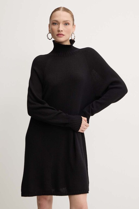 Шерстяное платье Pinko чёрный 104053.A1A7