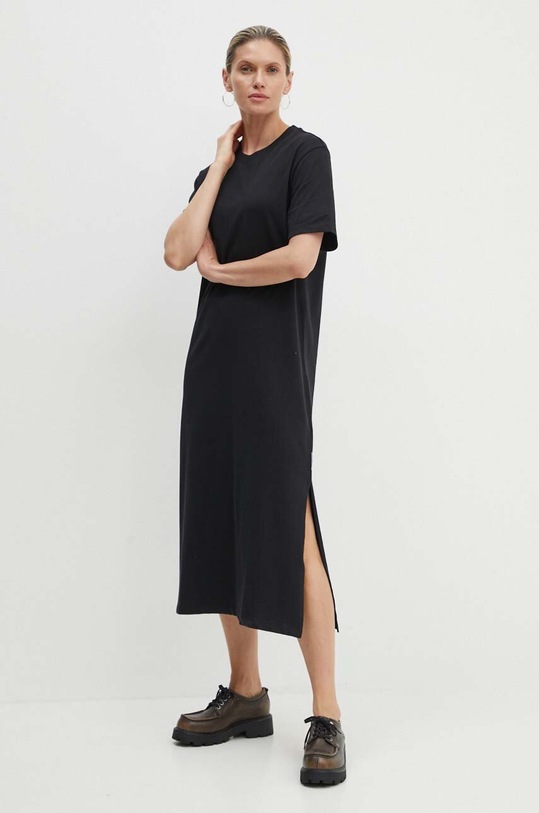 Marc O'Polo rochie din bumbac DENIM midi negru 5000000132