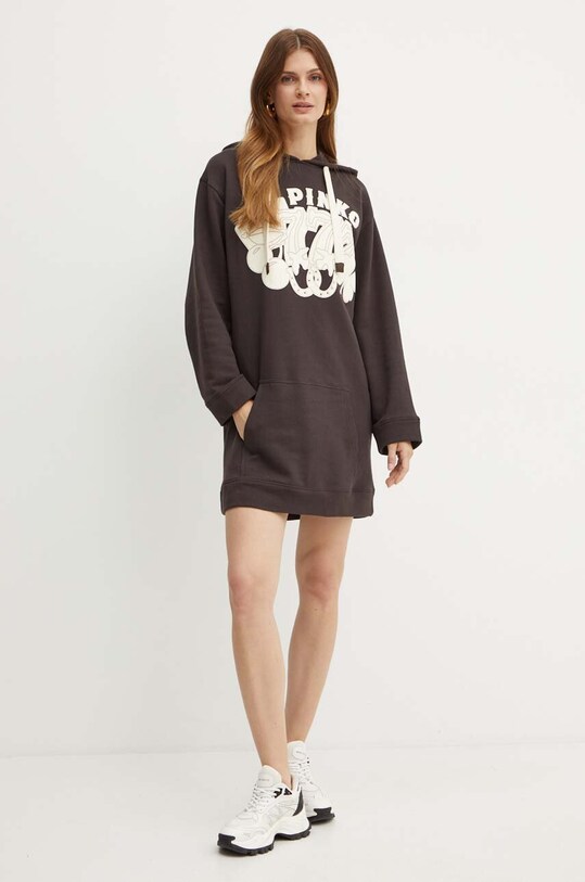 Pinko pamut ruha 104110.A23X barna AW24