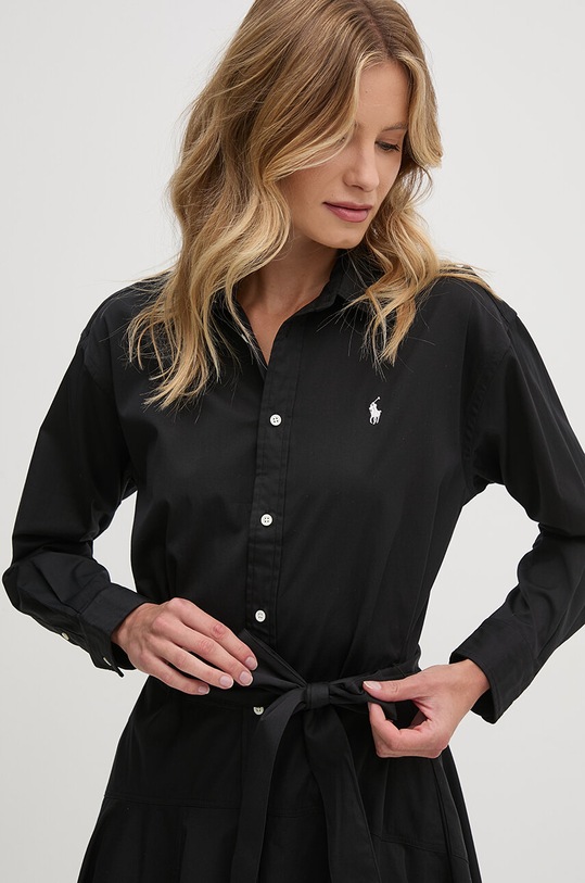Памучна рокля Polo Ralph Lauren черен 211941494