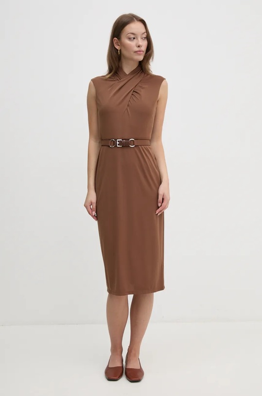 Šaty Lauren Ralph Lauren 250881973 hnědá AW24