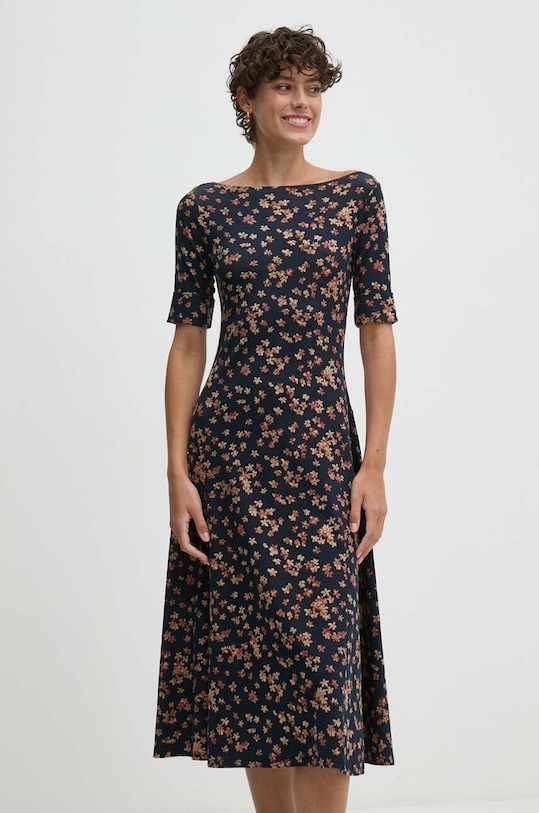 Šaty Lauren Ralph Lauren midi námořnická modř 250946135