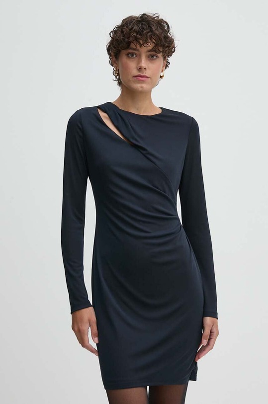 Haljina Lauren Ralph Lauren bez uzorka mornarsko plava 253926430