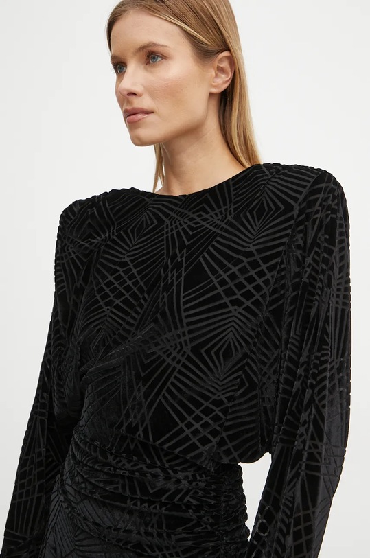 Pinko sukienka welurowa czarny 104482.A29H