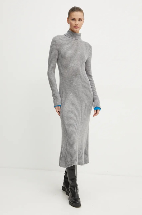 Вовняна сукня Pinko 104470.A278 сірий AW24