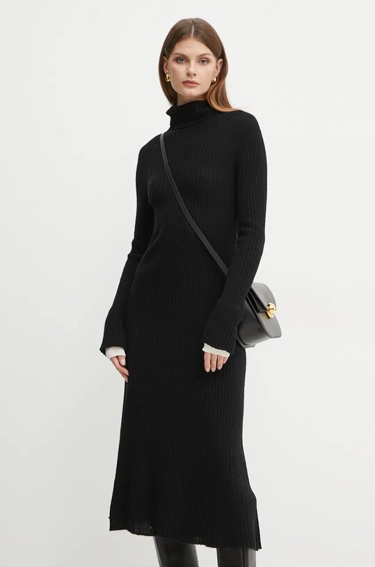 Вовняна сукня Pinko casual чорний 104470.A278