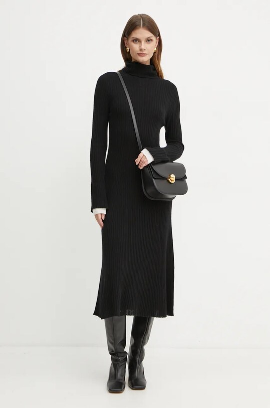 Pinko sukienka wełniana 104470.A278 czarny AW24