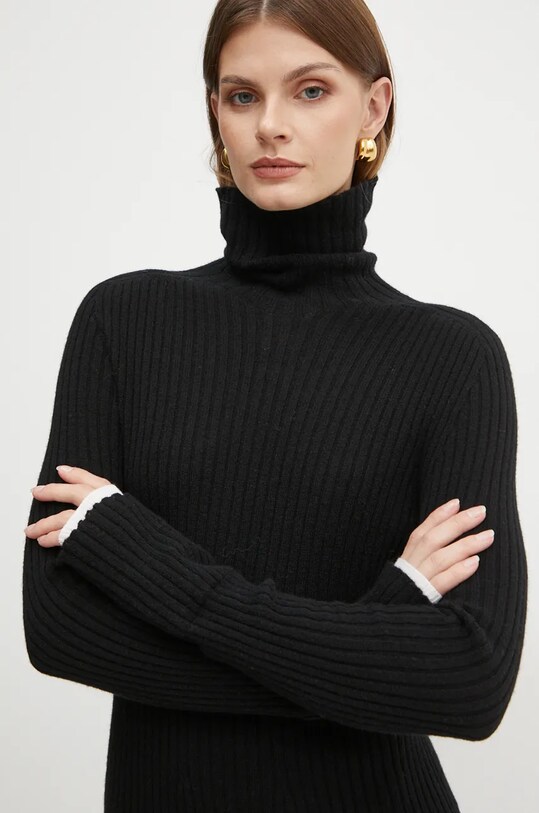 Pinko sukienka wełniana czarny 104470.A278