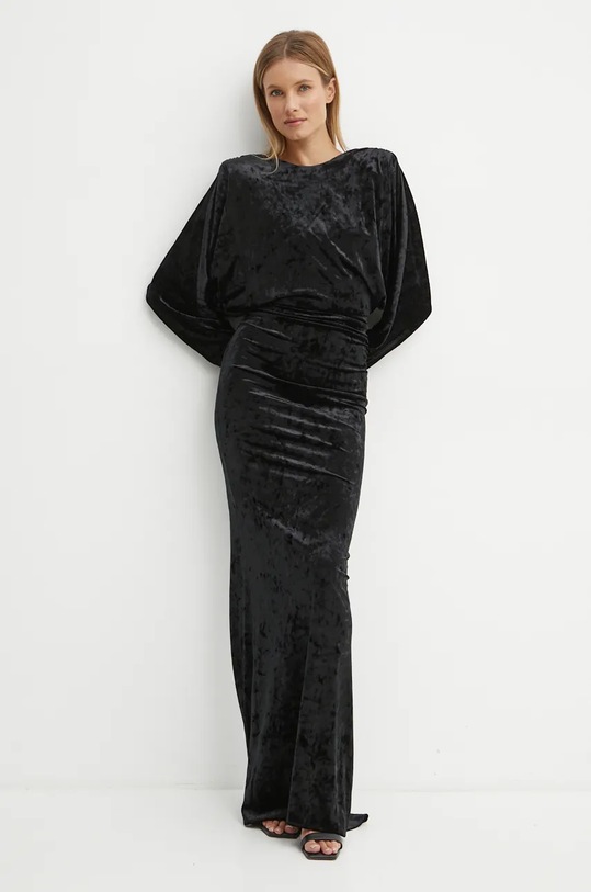 Velurové šaty Pinko černá 104497.A29L