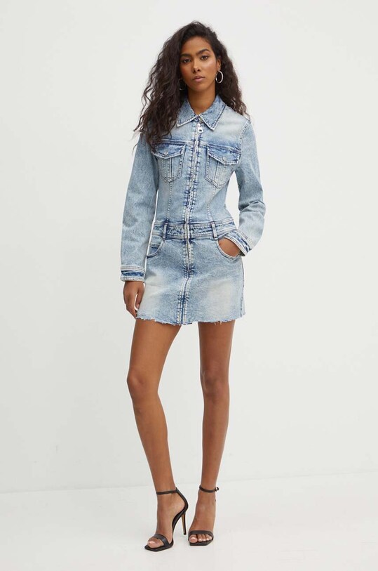 Miss Sixty vestito di jeans 6L2DJ1110000 DJ1110 L/S DENIM DRESS mini blu 6L2DJ1110000