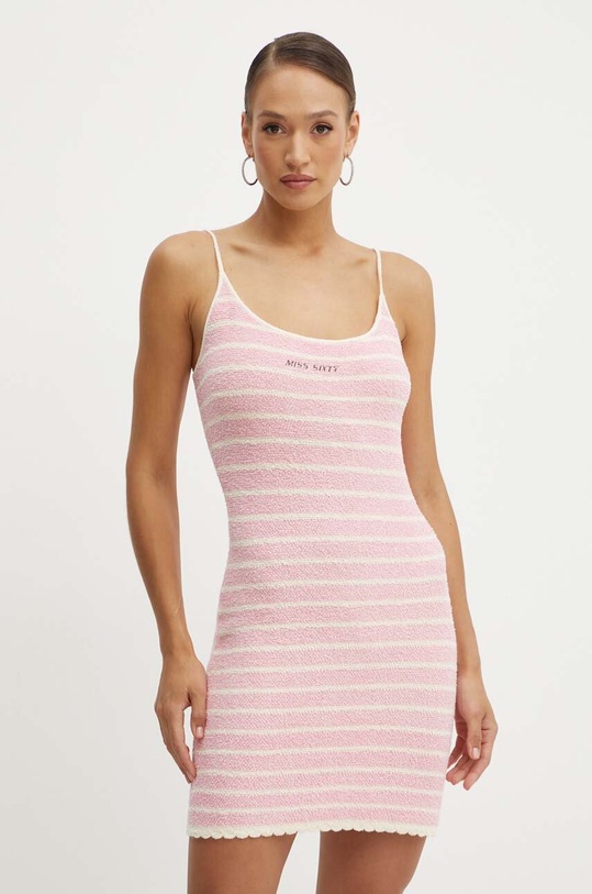 Miss Sixty rochie 6L2RJ0020000 RJ0020 KNIT DRESS mini roz 6L2RJ0020000