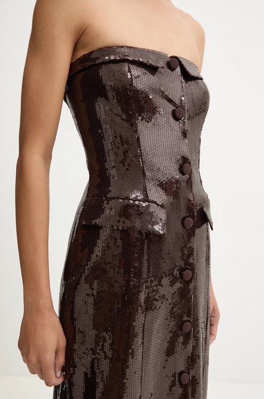 Φόρεμα Rotate Slim Midi Dress 1127532910 καφέ AW24