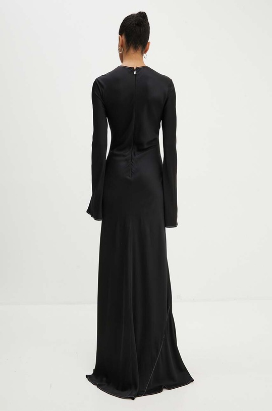 Odzież Rotate sukienka Satin Maxi Dress 112836100 czarny