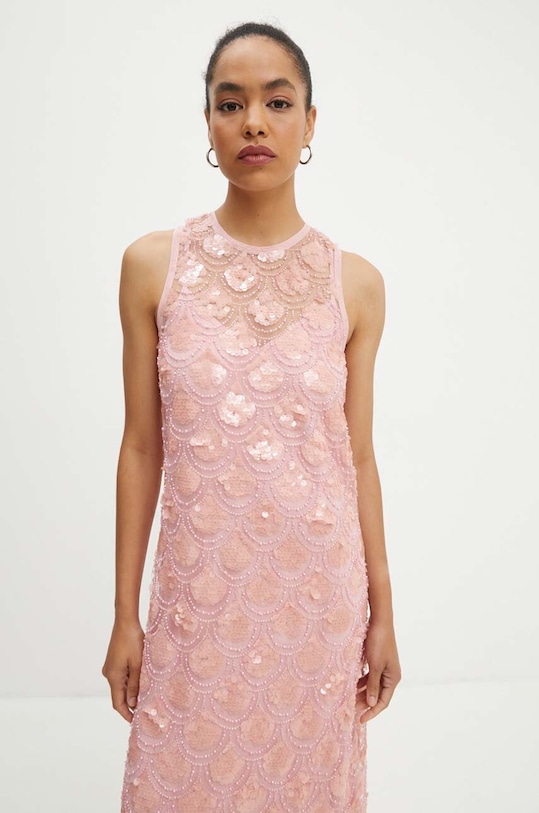 Obleka Rotate No Sleeve Maxi Dress 1132211922 roza AW24