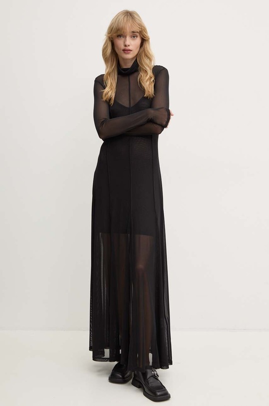 Remain rochie Maxi Mesh Dress negru 501947100