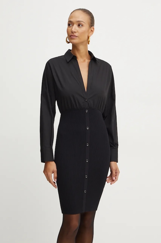 Liu Jo rochie cu guler negru WF4073.MA05P