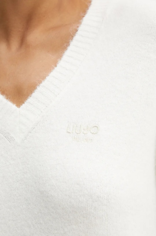 Φόρεμα από μείγμα μαλλιού Liu Jo WF4430.MA49P μπεζ