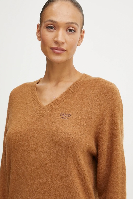 Платье с примесью шерсти Liu Jo коричневый WF4430.MA49P