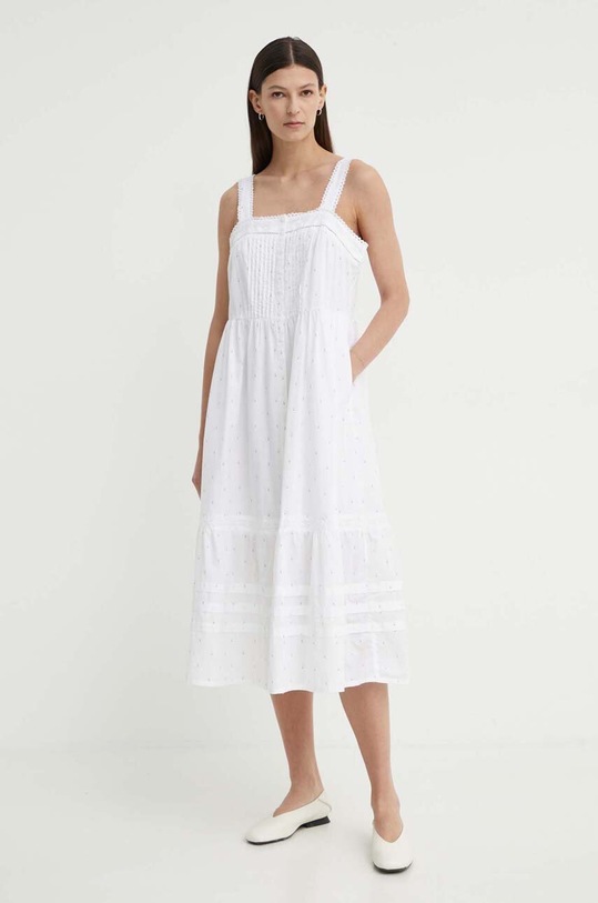 Памучна рокля Levi's A8649 бял AW24