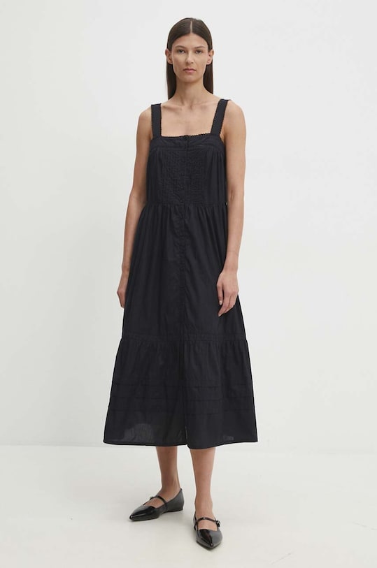 Levi's rochie din bumbac maxi negru A8649