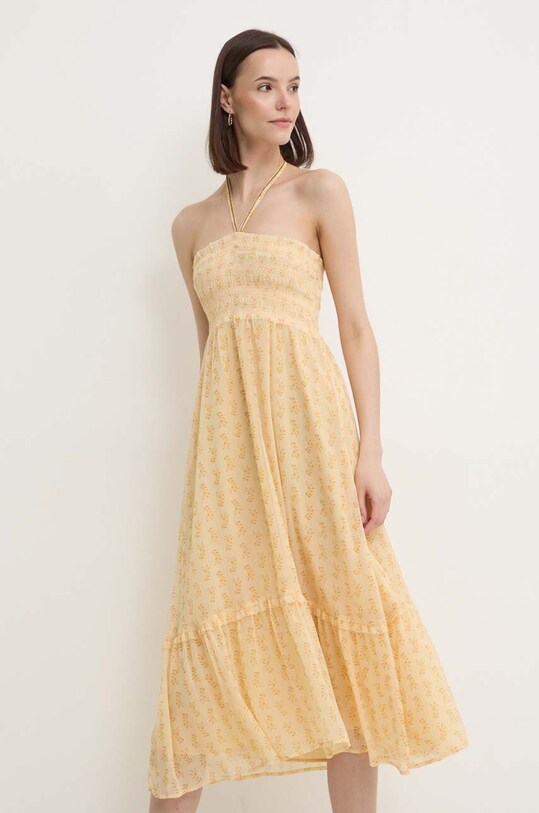 Pepe Jeans rochie MADISON mini galben PL901141