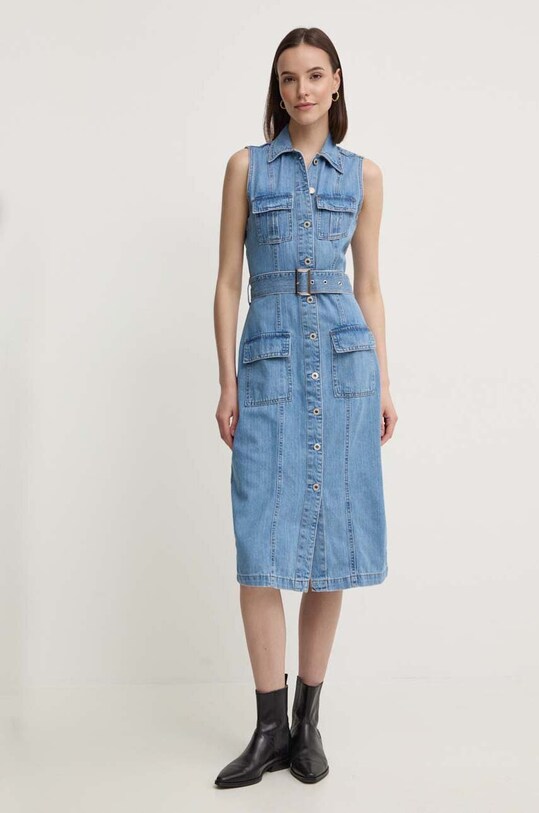 Džínové šaty Pepe Jeans LIZ PL953550 modrá AW24
