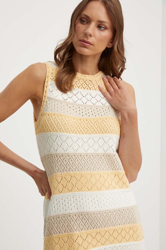 Pepe Jeans pamut ruha INGRID DRESS többszínű PL953574