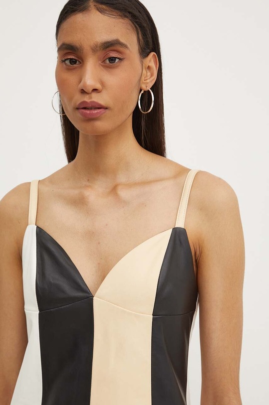 Kožna haljina Moschino Jeans šarena 3704.8216