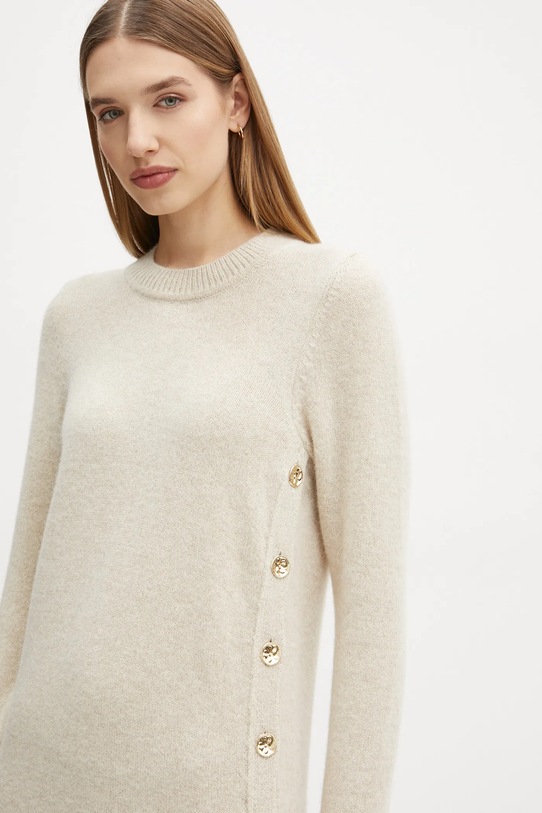 Odzież BA&SH sukienka wełniana 1H24DORE beżowy