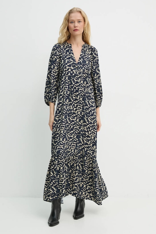 Šaty BA&SH viskóza tmavomodrá 1H24AGAT