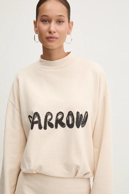 Barrow sukienka bawełniana F4BWWODR106 beżowy AW24