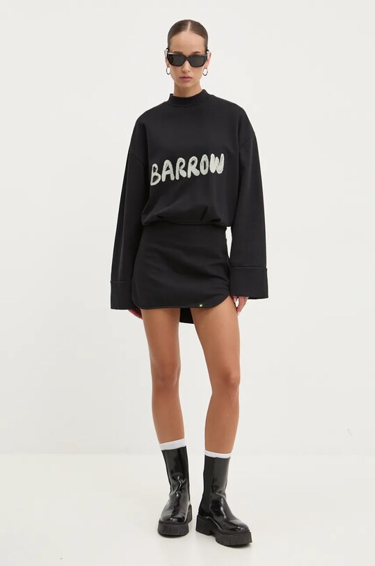 Βαμβακερό φόρεμα Barrow casual μαύρο F4BWWODR106