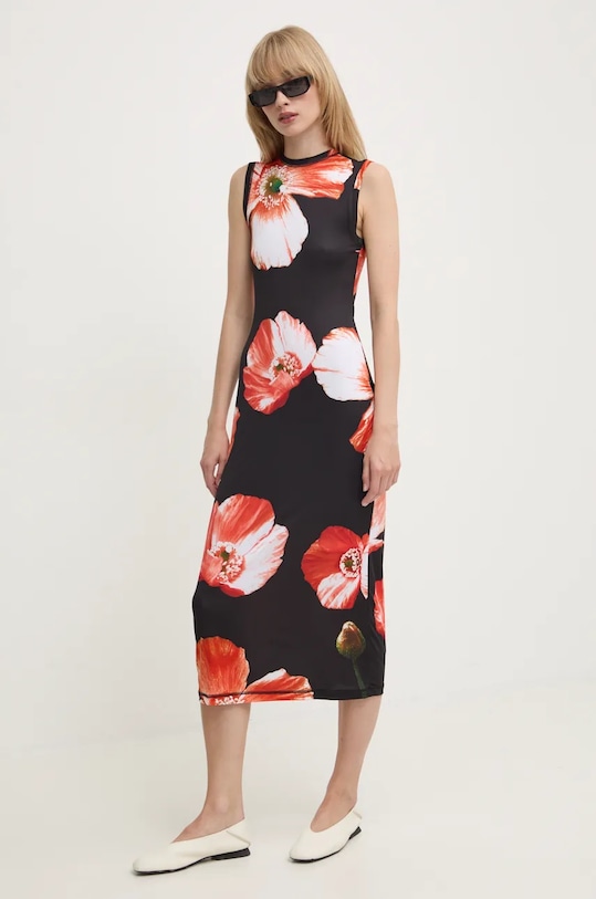 Stine Goya rochie midi negru SG5829