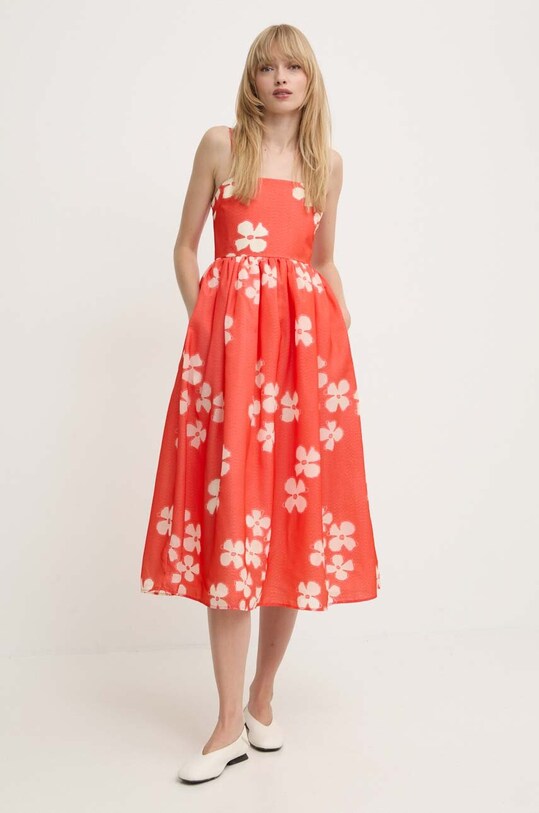 Stine Goya rochie midi portocaliu SG5866