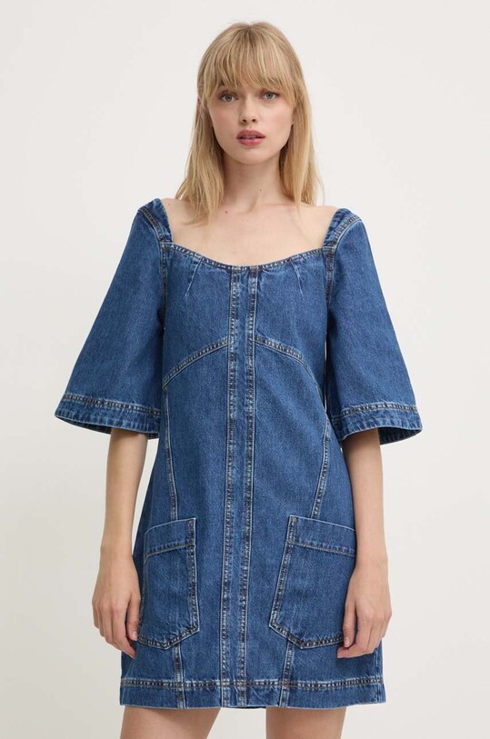 Stine Goya rochie din denim mini albastru SG5925