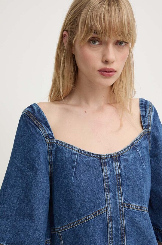 Stine Goya rochie din denim albastru SG5925
