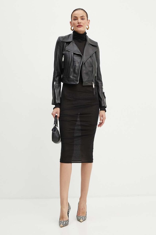 Elisabetta Franchi rochie din lana AB11B46E2 negru AW24