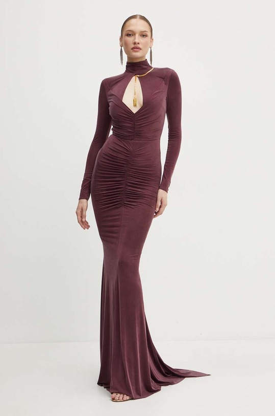 Elisabetta Franchi rochie AB61646E2 burgundia AW24