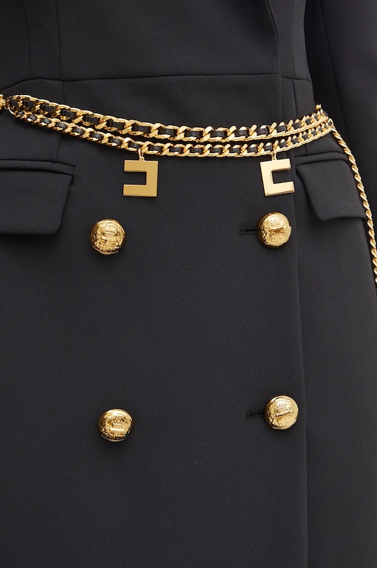 Šaty Elisabetta Franchi AB65746E2 čierna