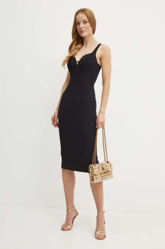 Φόρεμα Elisabetta Franchi AB71146E2 μαύρο AW24