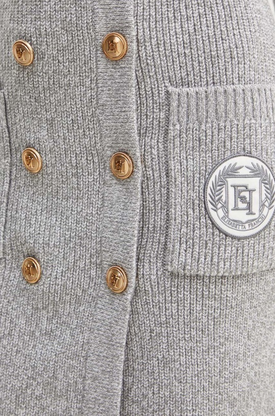 Elisabetta Franchi rochie din amestec de lana AM08S46E2 gri