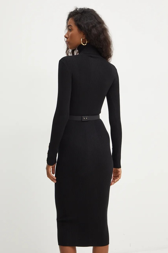 Ρούχα Φόρεμα από συνδιασμό μεταξιού Elisabetta Franchi AM25B46E2 μαύρο