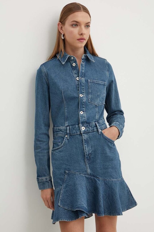 Karl Lagerfeld Jeans rochie din denim albastru 245J1302