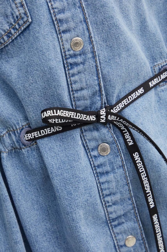 Bavlněné šaty Karl Lagerfeld Jeans 245J1303 modrá