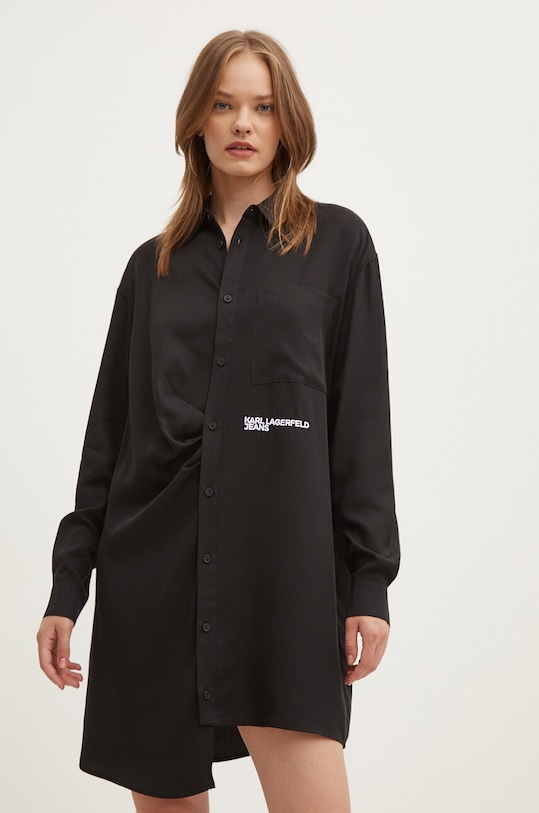 Karl Lagerfeld Jeans rochie fixat negru 245J1304