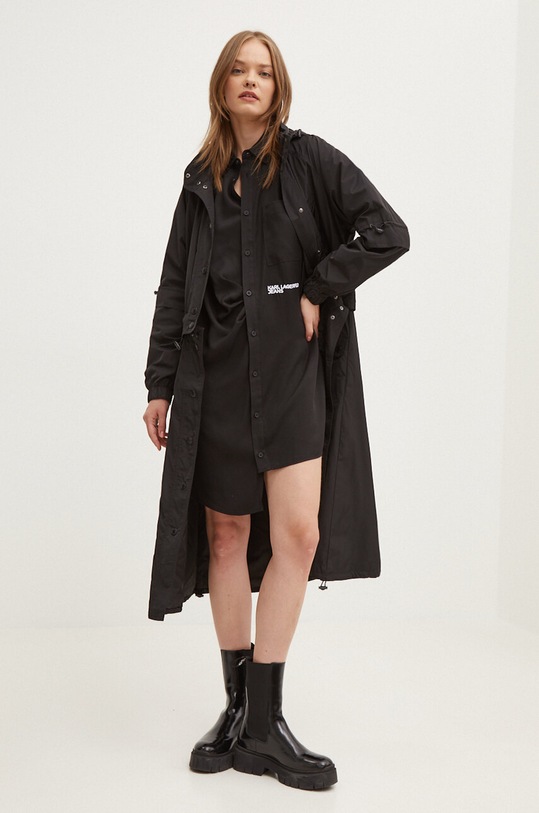 Karl Lagerfeld Jeans rochie 245J1304 negru AW24